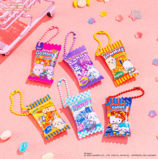 Chiikawa x Sanrio Candy Keychain